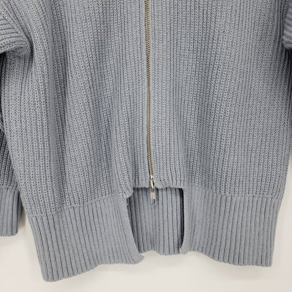 Cabi Fair Play Reversible Cardigan Sweater XS Zip Up Cotton Relaxed 3522 Blue - Picture 7 of 8